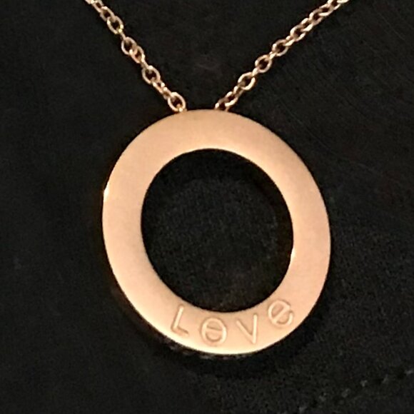 Necklace Pendant  - Rose Gold Color - Costume Jewelry - Picture 10 of 14